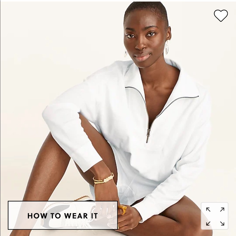 NWT Jcrew magic rinse half zip